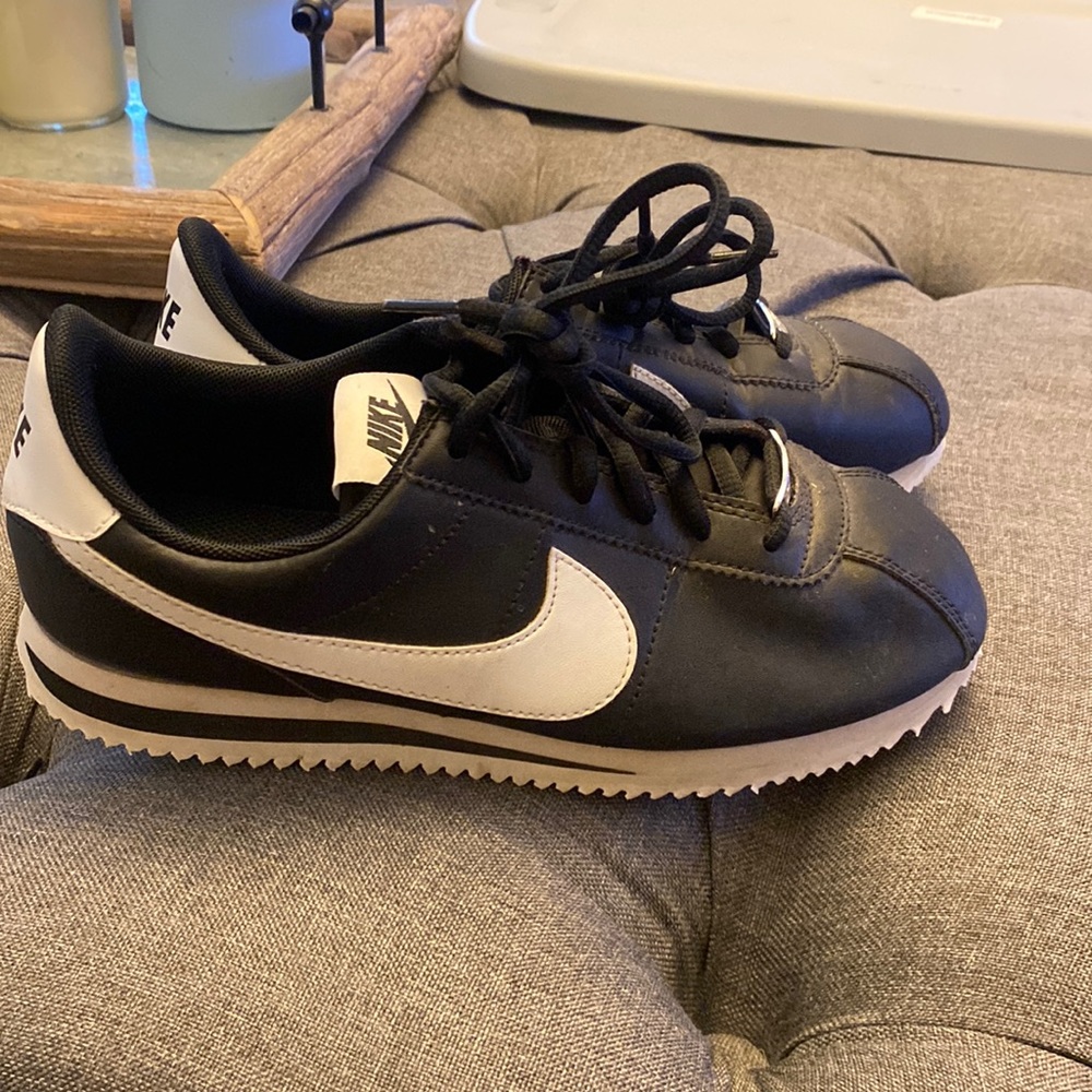 Black Nike Cortez shoes